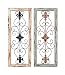 Deco 79 Wood Metal Wall Panel, 2 Assorted, 12 by 30"