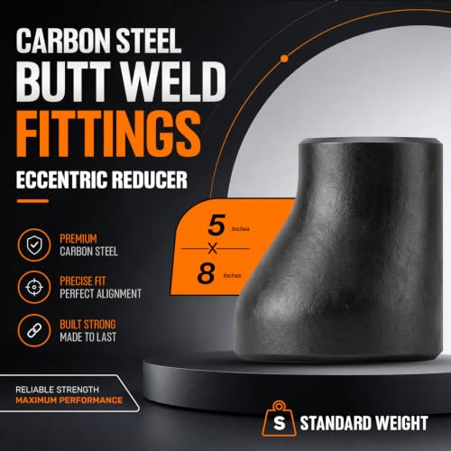 SUPPLYGIANT 8" x 5" Eccentric Reducer Carbon Steel Butt Weld Fittings by SUPPLYGIANT - Used condition - Image 2