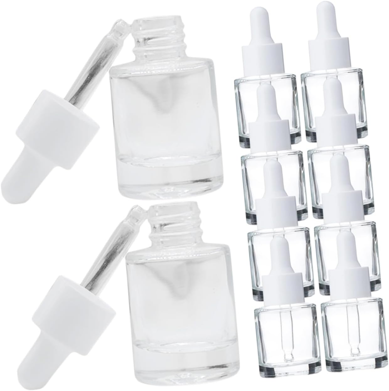 15ml Thick Bottom Essential Oil Dropper Bottles 20-Pack Glass Dispenser Bottles for Travel Liquid Medicine and Perfumes