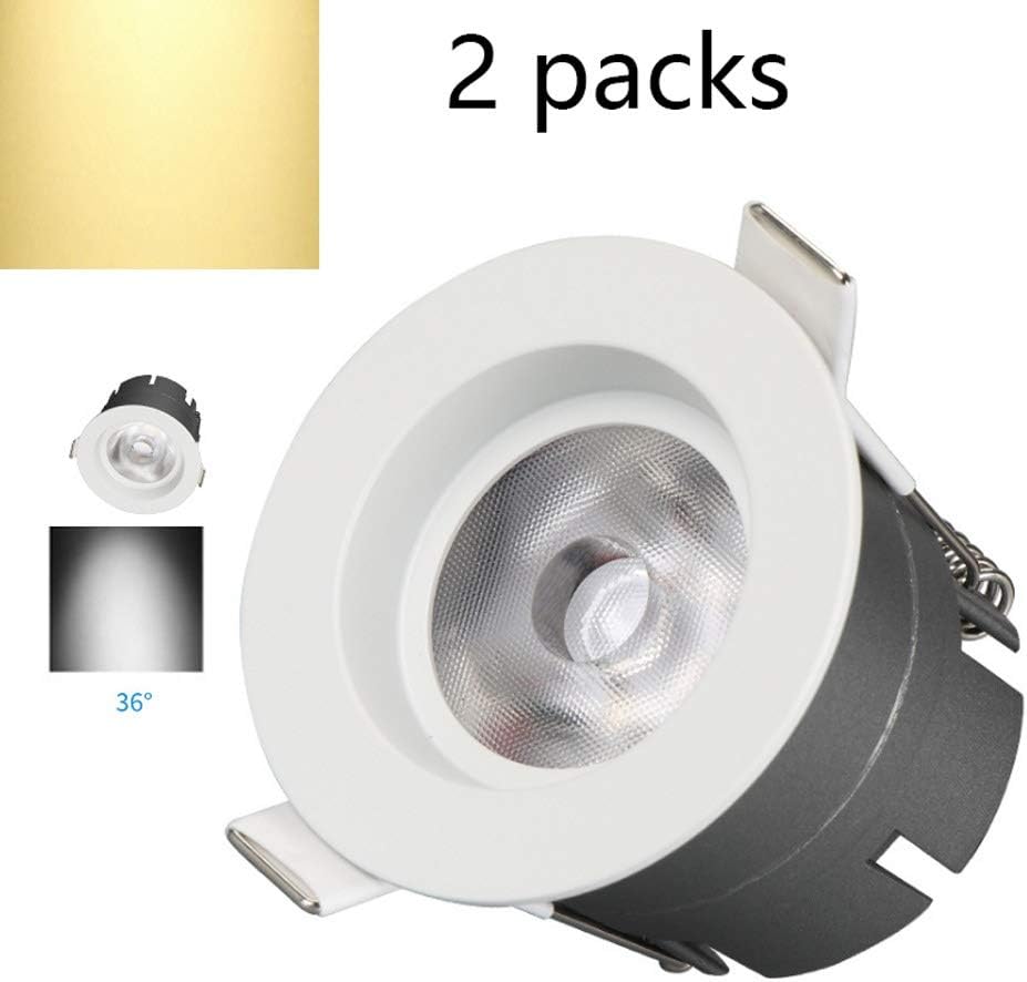15W LED Recessed Downlight CRI 80 High Color Rendering 1200 LM Aluminum Heat Dissipation for Commercial Home Lighting 15º/24º/36º Illumination Angle COB Recessed Ceiling Light High Brightness (