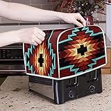 Xoenoiee Azteca American Native Tribal Tostadora Cubierta antipolvo de dos rebanadas para tostadora de pan para electrodomésticos pequeños, bolsa protectora para máquina de hacer pan para cocina, S