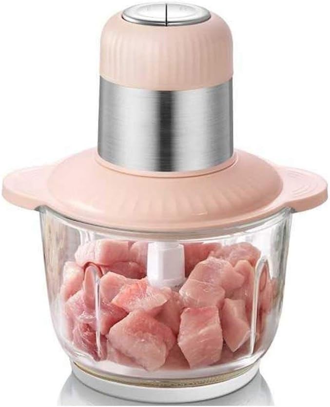 Food Processor, Household Electric Stainless Steel Automatic Meat Grinder, Meat, Vegetable, Fruit and Nut Chopper（219 * 175 * 250MM）(D)