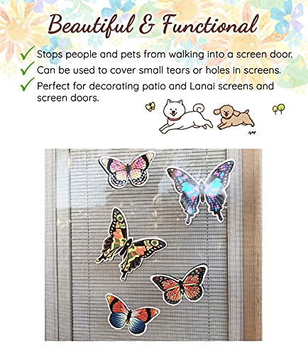 Imán decorativo mariposa holográfico 6.5 pulgadas miniatura 5