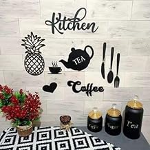 أشكال ديكور مطبخ تعلق و تثبت علي الحائط أو الباب مصنوعة من الخشب لون أسود