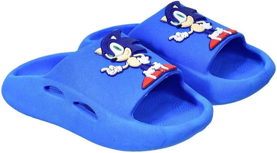 Nuvem Chinelo Infantil Confortável, Macio, Solado Antiderrapante, Azul Preto Vermelho, Design Divertido