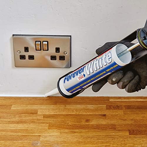 Everbuild Forever Anti-Mould, Superior Hygienic Silicone Sealant for Areas of High Humidity - White - 295ml