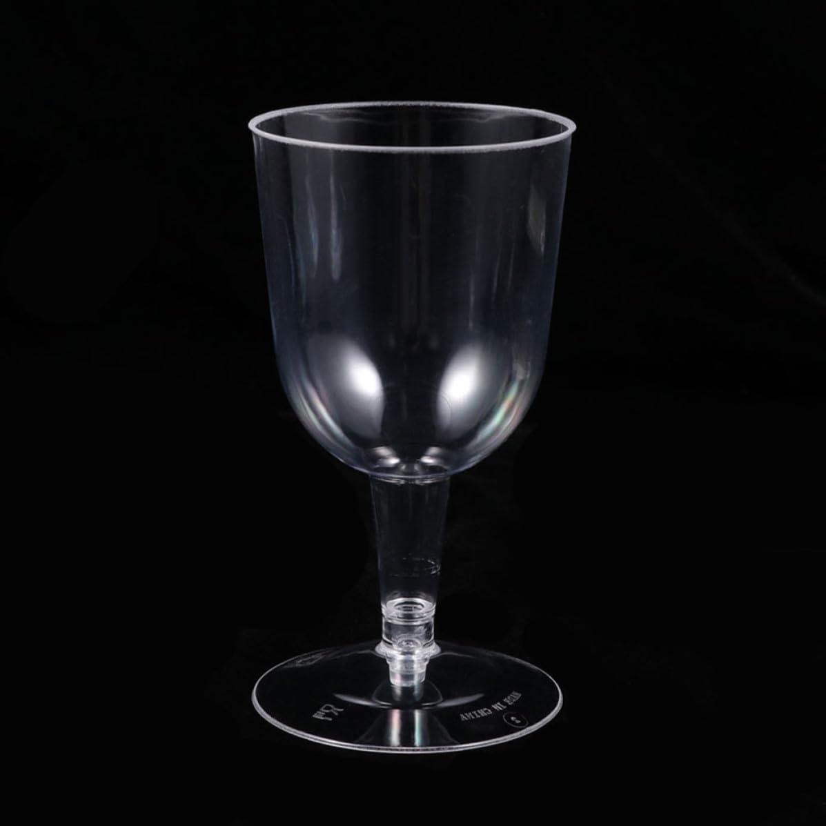 6pcs Disposable Plastic Wine Tumblers 160ml with Detachable Base for Business Dinners and Bridal Shower, Elegant Multifunctional Use Wine Cups for Party and Wedding