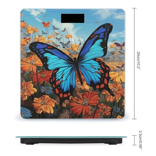 Báscula digital grande con pantalla LCD y vidrio templado miniatura 2