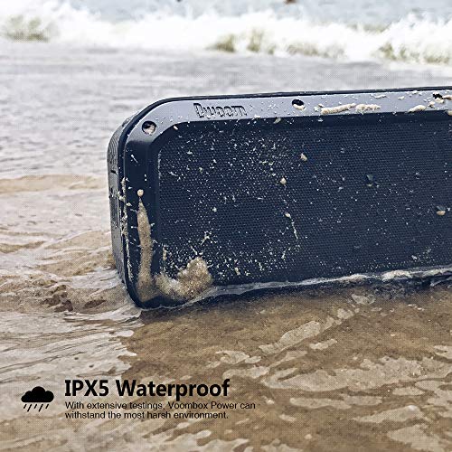 Image of Divoom Power- Premium Wireless Bluetooth Speaker, Divoom Voombox Power with IPX 6 Waterproof and powerbank Function (Black)