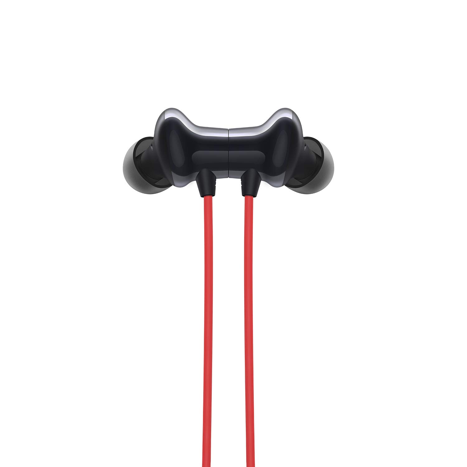 Close-up of magnetic earbuds of OnePlus Bullets Wireless Z Bass Edition