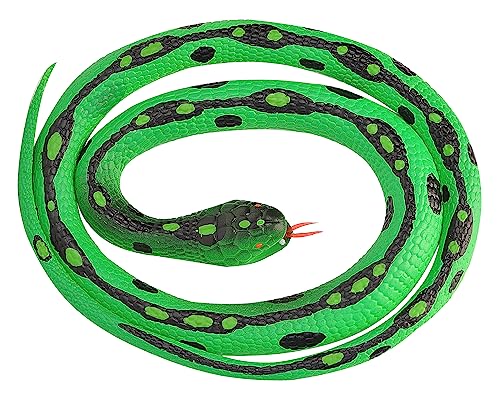 Wild Republic Garter Rubber Snake Toy, Gifts for Kids, Educational Toys, 46", Green by WILD REPUBLIC - Used condition - US$12.32