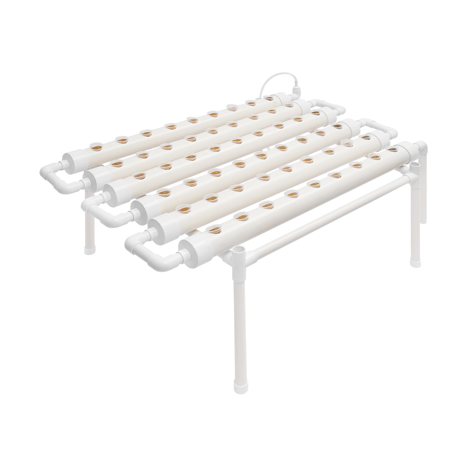 Hydroponic System Grow Kit 54 siti di piante in PVC, sistema idroponico per colture acquatiche, sistema di piante da giardino e esperimenti idroponici, 102 x 62 x 35 cm