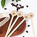 100Pcs Coffee Stirrers-5.9 Inch Natural Wooden Stir Sticks with Round Ends, Disposable Biodegradable Cafe Grade Coffee Stir Sticks Wood Beverage Mixer for Coffee Cocktails Milk Tea
