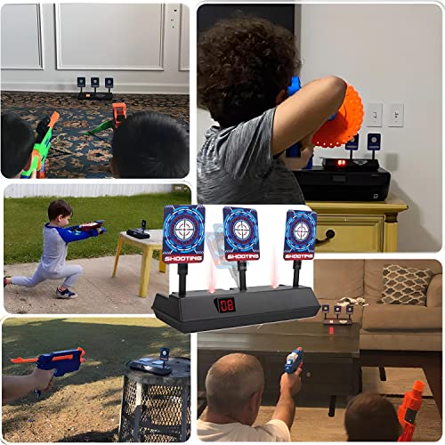 Retoo Zielscheibe für Nerf Pistole, Auto Reset Elektro-Schießscheiben, Zurücksetzen Digitale Ziele Spielzeug Zubehör für Nerf Alle Spielzeugblastersr Aufgerüstet Nerf Kompatibler Zielscheibe
