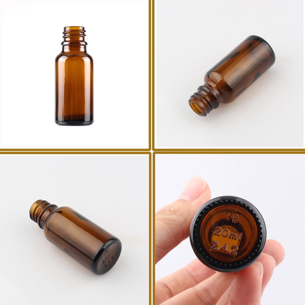 12 Stück 100ml Braun Glas Pipettenflaschen mit Glas-Pipetten und manipulationssicherem Schraubverschluss für ätherische Öle Aromatherapie