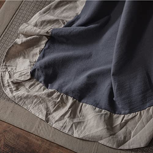 Mixxar Farmhouse Style Cotton Linen Tablecloth, Rustic Rectangle Table Cloth, Indoor Outdoor Party Table Decor, Kitchen Restaurant, Picnic Cover Cloth (Grey, 39.3”X55.1”) #TOP5