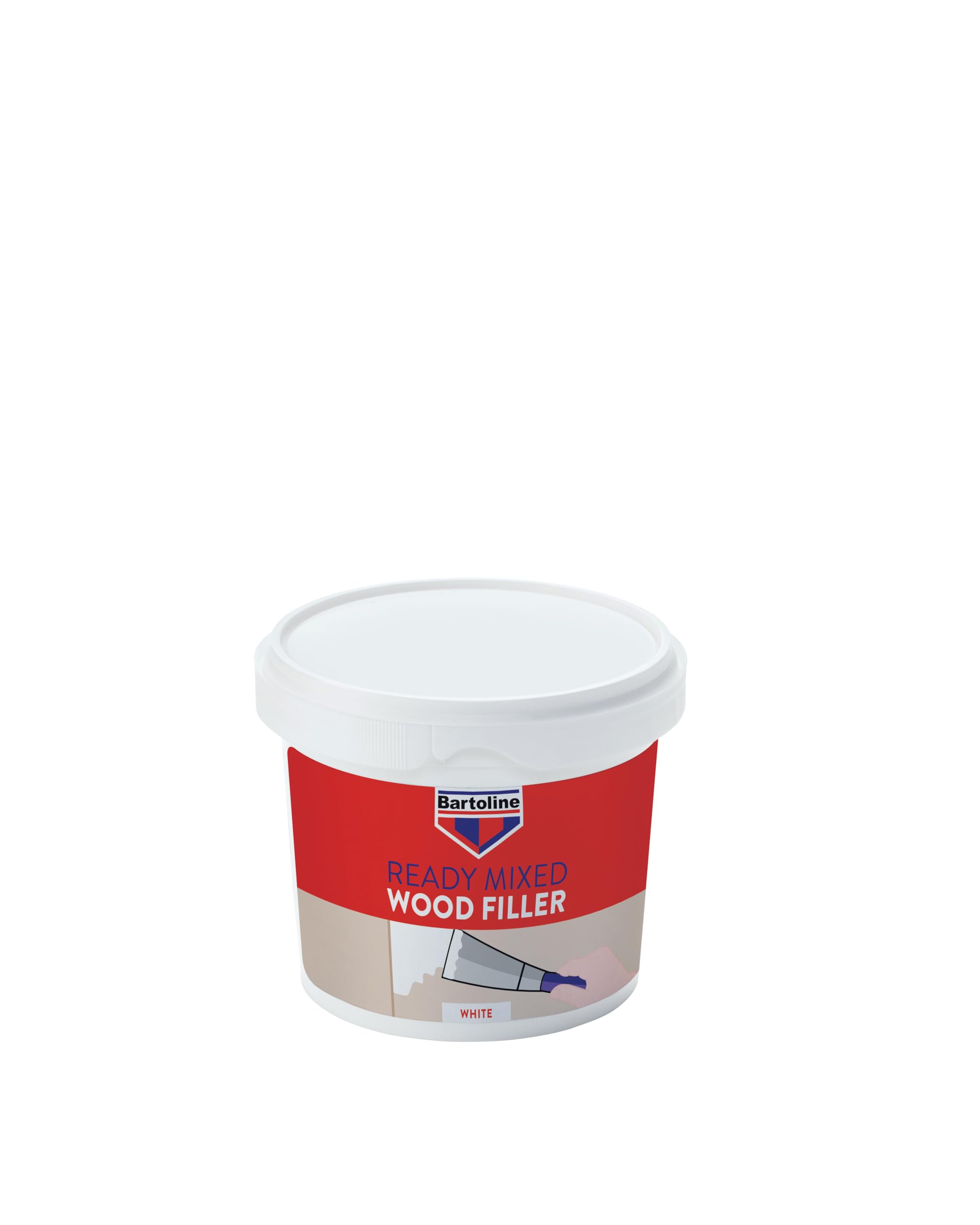 Bartoline Stucco per Legno Pronto all’Uso Bianco 500 g – Stucco Durevole & Facile da Usare per Riparazioni di Legno Interno & Esterno