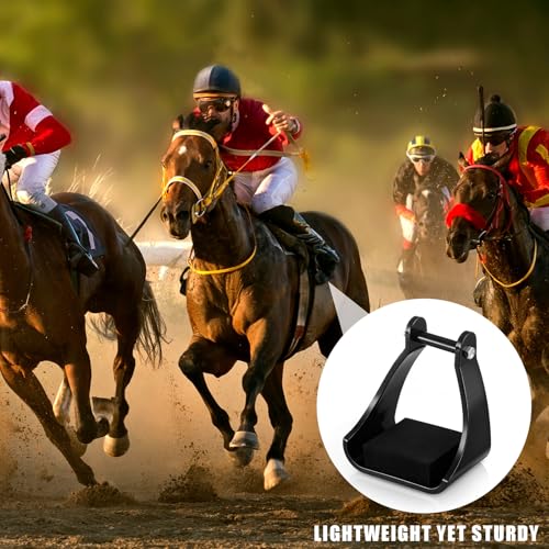 Sadnyy 2 Pcs Polymer Trail Stirrups 2.5\" Cushioned Trail Stirrups Endurance Horse Riding Tools Foam Pad Footbeds for Riding Safety Climb Long Rides - Thumbnail 6