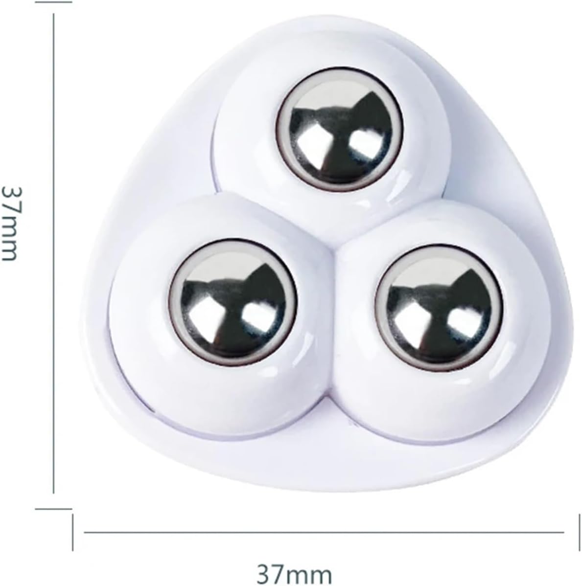4pcs Swivel Caster Wheels No Noise Self Adhesive Universal Pulley Rotating Wheels for Trash Can Bottom Kitchen Small Appliances(White Style B)