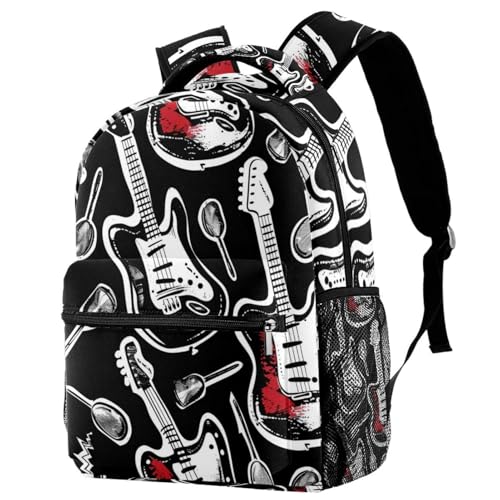 Sac à dos Campus pour guitare électrique multicolore et scolaire taille unique