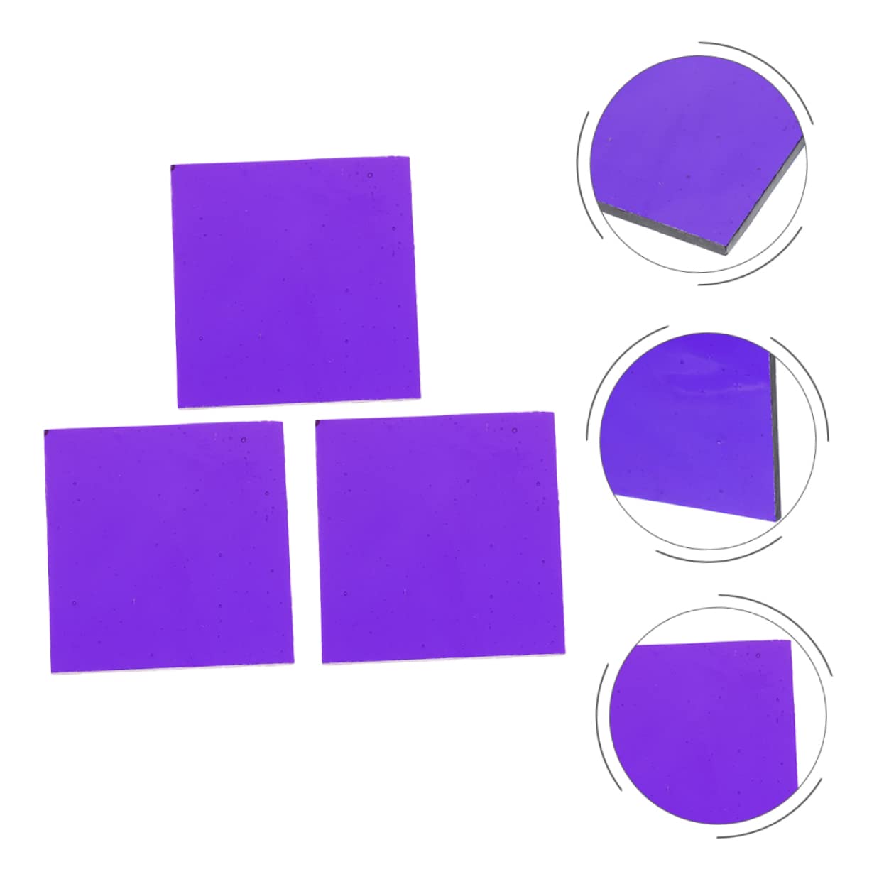 3pcs Glass Plate for Flame Reaction Experiments Chemistry Tool for Color Filtering for School Labs and Industrial Use Variation