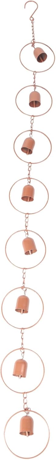 Rain Catcher Chain,Rain Chains for Outside, Small Bell Rain Chain Garden Gift for Mum, Gutters, Rain Catcher for Downpipe with Adapter,