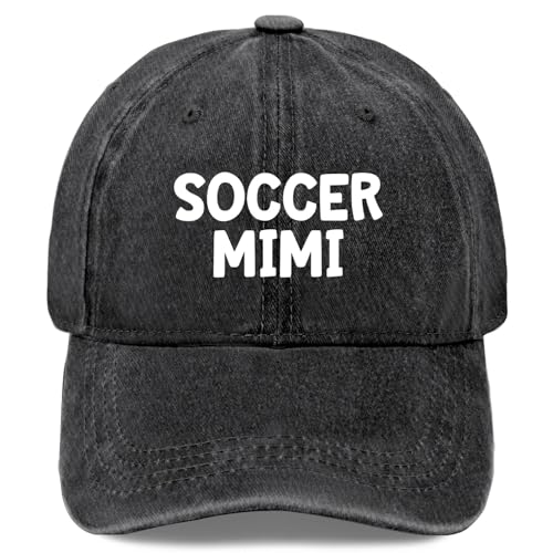 Soccer Mimi Hat for Women Vintage Washed Distressed Baseball Cap