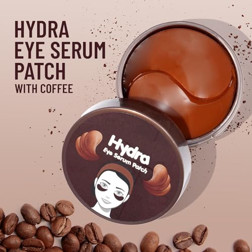 Image of Under Eye Patches with Green Tea & Collagen for Puffy Eyes, Hydrogel under eye patches with instant cooling serum - 30 Pairs [COFFEE]