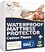 SLEEPZEN - Waterproof Mattress Protector 200 x 220 cm - Certified Oeko-TEX® - Surface 70% Cotton Fleece, 30% Polyester - Protective Polyurethane Membrane - Anti-Bacterial, Anti-Mite - 15 Year Warranty