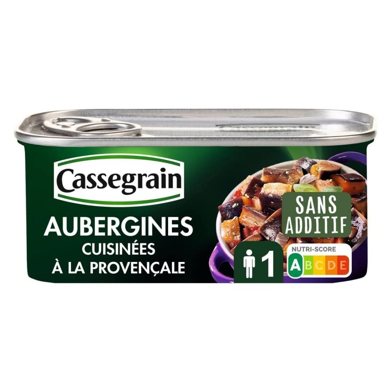 CASSEGRAIN - Aubergines Confites 185G - Lot De 4 - Vendu Par Lot