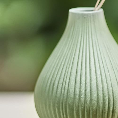 Miniatura 6 de Chive Jarrón de cerámica 'Frost' - Juego de 6 hermosos jarrones pequeños para flores y plantas de casa, centros de mesa perfectos para estantes y