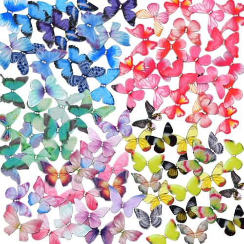 100 Piezas Mariposas Decorativas Pared, Pegatinas Mariposas 3D, Butterfly Stickers Para Habitación y Fiesta