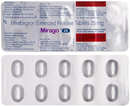 Mirago 25 - Strip of 10 Tablets