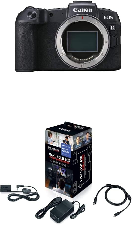 Canon EOS RP Full Frame Mirrorless Vlogging Portable Digital Camera with 26.2MP Full-Frame CMOS Sensor, 3.0” Vari-Angle Touch LCD Screen, Black & Accessories Starter Kit for EOS RP
