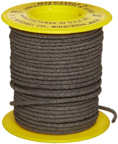 Mitchell Abrasives 50 Round Abrasive Cord, Aluminum Oxide 180 Grit .070" Diameter x