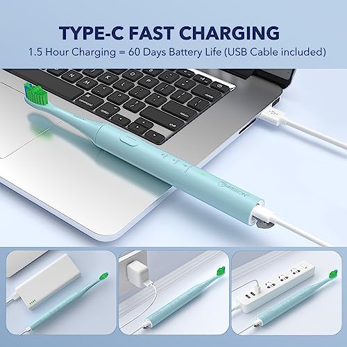 Image of ARISSON Sonic Electric Toothbrush for Adults and Kids, 40,000 VPM Power Toothbrush, 1.5H Fast Charge Ultrasonic Electric Toothbrushes with 2 Minutes Smart Timer, Jet Stream