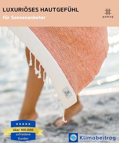 pamuq® Strandtuch XXL – Hamamtuch, Saunatuch, Badetuch & Duschtuch aus Baumwolle, handgemacht, leicht, saugstark, schnelltrocknend… – Ansicht 5