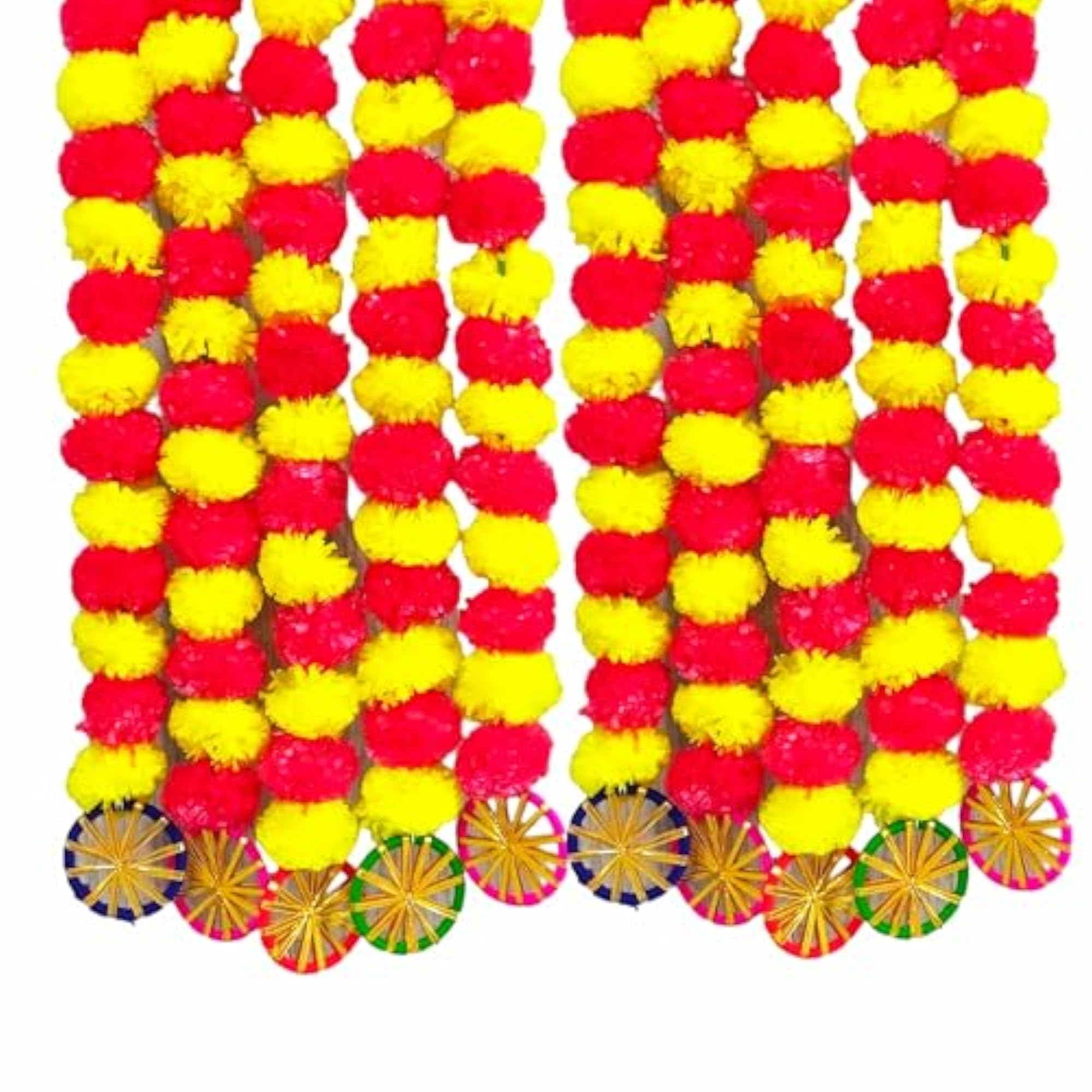 10 Pcs Artificial Marigold Hanging String Toran for Home Decoration
