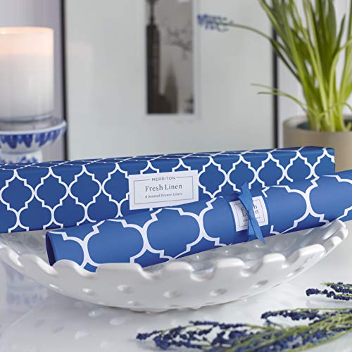 Merriton Scented Fragrant Shelf & Drawer Liners | Fresh Scent Paper Liners Perfect for Dresser, Linen Closet, Cabinet Drawers, Kitchen, Bathroom, Vanity (6 Sheets) (Fresh Linen)