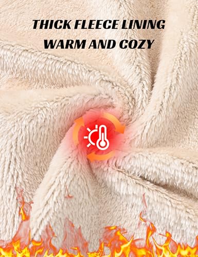 MoFiz Kids Sherpa Lined Hoodie Fleece Jacket Boys Girls Warm Sweatshirt Full Zip Hooded Soft Winter Coat School Outerwear2