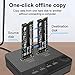 VR robot m.2 SATA Docking Station, M.2 Duplicator Clone Docking Station Converter with mSATA SSD Storage Box,Support Offline Clone duplicator and one- Key Disk Copy Function