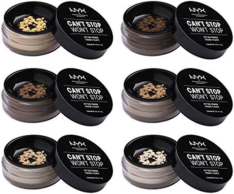 NYX Professional Makeup Can't Stop Won't Stop Setting Powder Puder utrwalający do twarzy idealne dopasowanie, utrwala, w proszku, 08 True Beige, 6 g