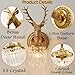 MIXL - Deer Head Wall Sconce in Gold,Brushed Brass Wall Lamp with Crystal Pendant,Deer Antler Wall Mount Lamp,Vintage Style Led Wall Lights for Living Room Bedroom Hallway and Foyer