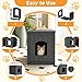 KFY Cat Litter Box Enclosure Multi-Functional Hidden Litter Box Furniture with Raised Floor Easy to Clean Easy Assembly for Living Room Bedroom, Black