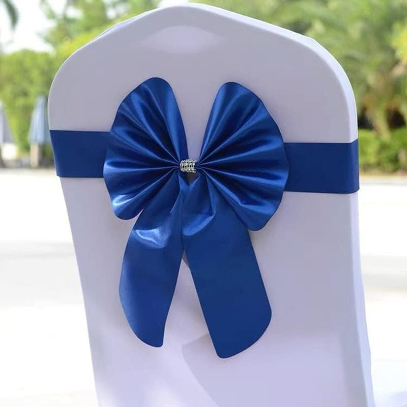 Bows sash Chair Sashes,Wedding Chair Covers, Sash Elastic Bow Tie Chair Sashes Band for Wedding Party Hotel Banquet Event Decoration (Color : Red) (Color : Royal Blue)