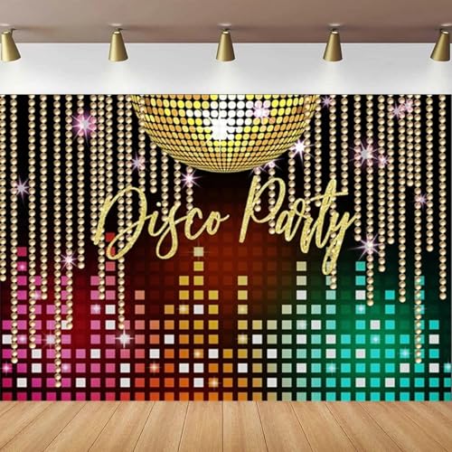 Fondo de fotografía de los años 70 con Bailarinas de neón en un Club Nocturno para decoración de Fiestas Disco, póster para sesión de Retratos. 200x140CM