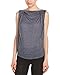 Zobha Women's Yves Sleeveless Drape Top with Zipper Neckline