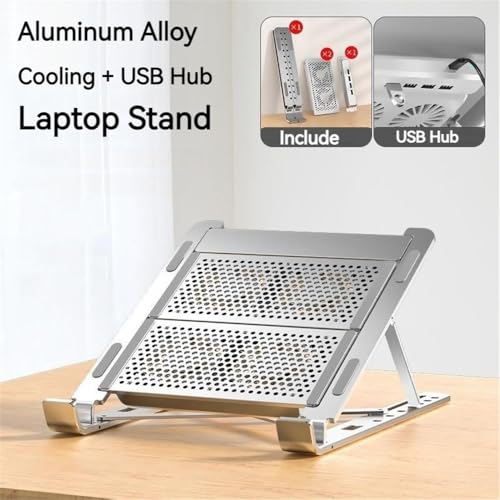 Support pour ordinateur portable pliable idéal pour le télétravail avec ventilateurs - 7