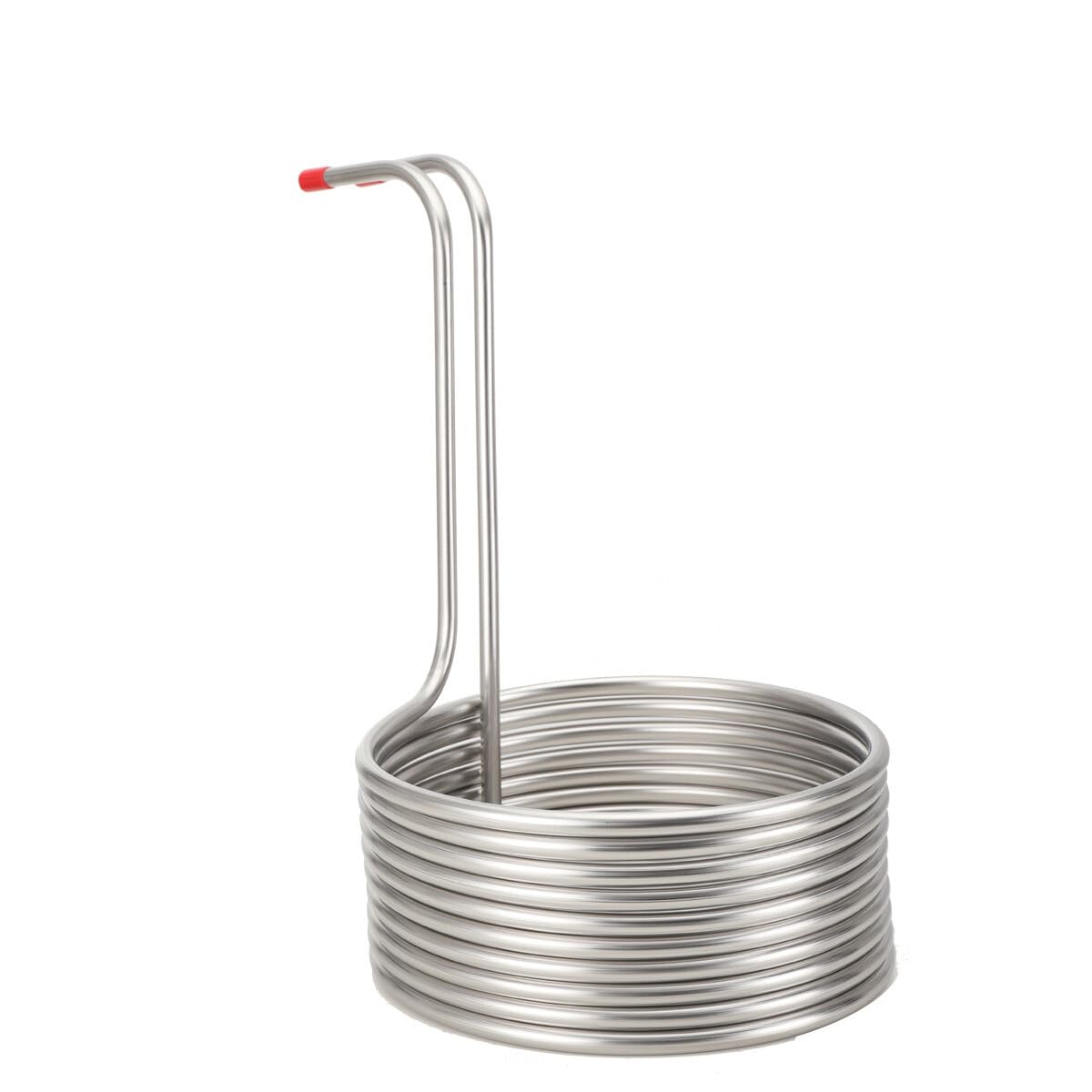 Refroidisseur de Moût, Refroidisseur à Immersion Spirale de Refroidissement à Eau de Refroidissement de Bière, en Acier Inoxydable en Spirale, Comprenant 2 tuyaux, Argent