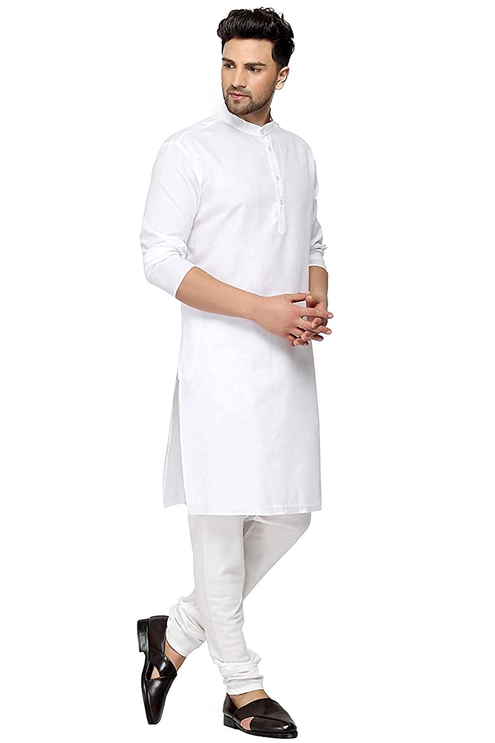 kurta set for men Men's Solid Straight Kurta Pyjama Set Cotton-image-37